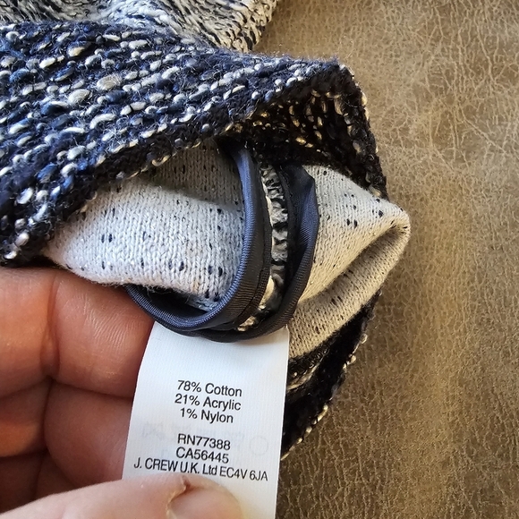 J. Crew Bouclé Jacket in Indigo Colorblock - Picture 6 of 6